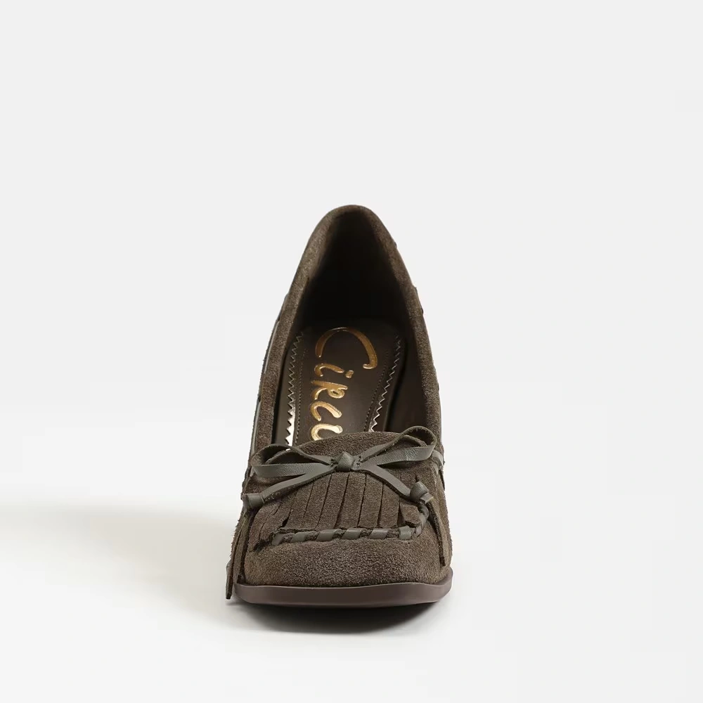 Ainsley Mary Jane Heel Olive Wood Suede 3 Ainsley Mary Jane Heel Olive Wood Suede