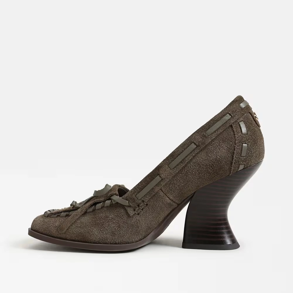 Ainsley Mary Jane Heel Olive Wood Suede 4 Ainsley Mary Jane Heel Olive Wood Suede