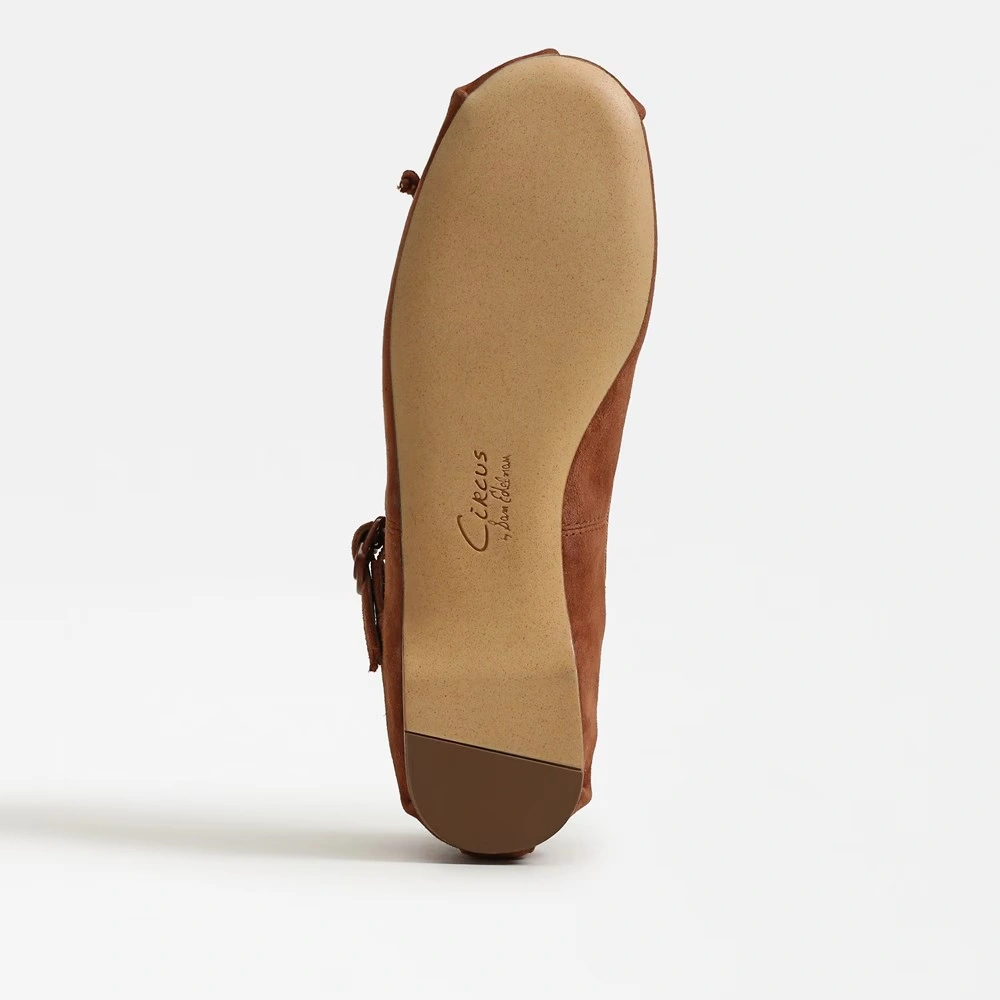 Zuri Strap Ballet Flat Rich Cognac Leather
