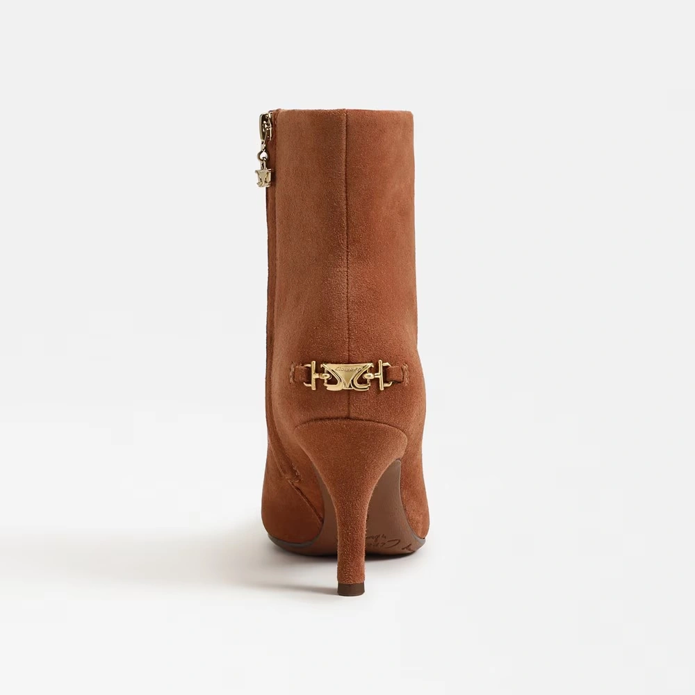 Laura Kitten Heel Bootie Rich Cognac Suede 5 Laura Kitten Heel Bootie Rich Cognac Suede