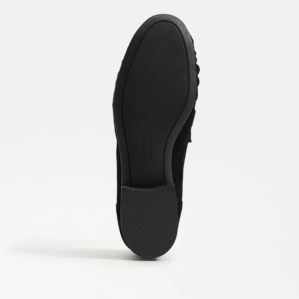 Hudson Tassle Loafer Black Suede