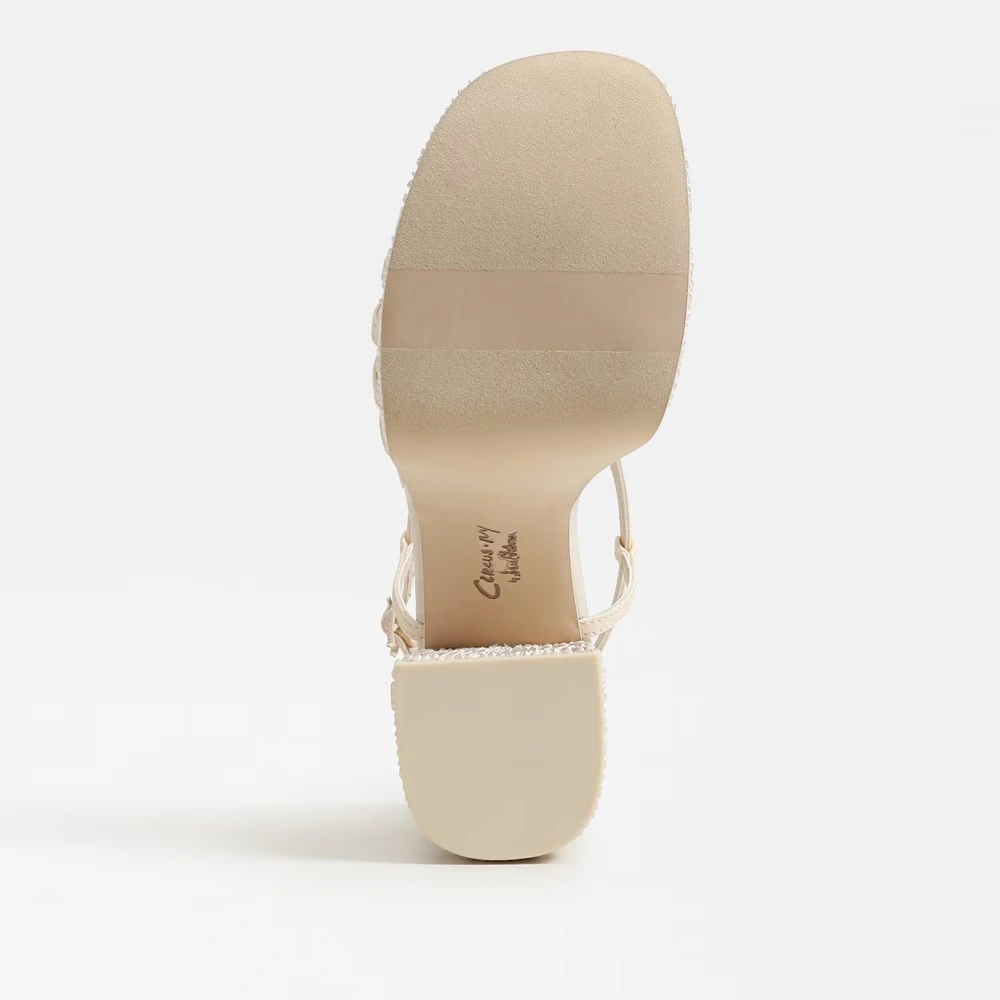 Siena Platform Sandal Vanilla Bean Shantung Fabric 6 Siena Platform Sandal Vanilla Bean Shantung Fabric
