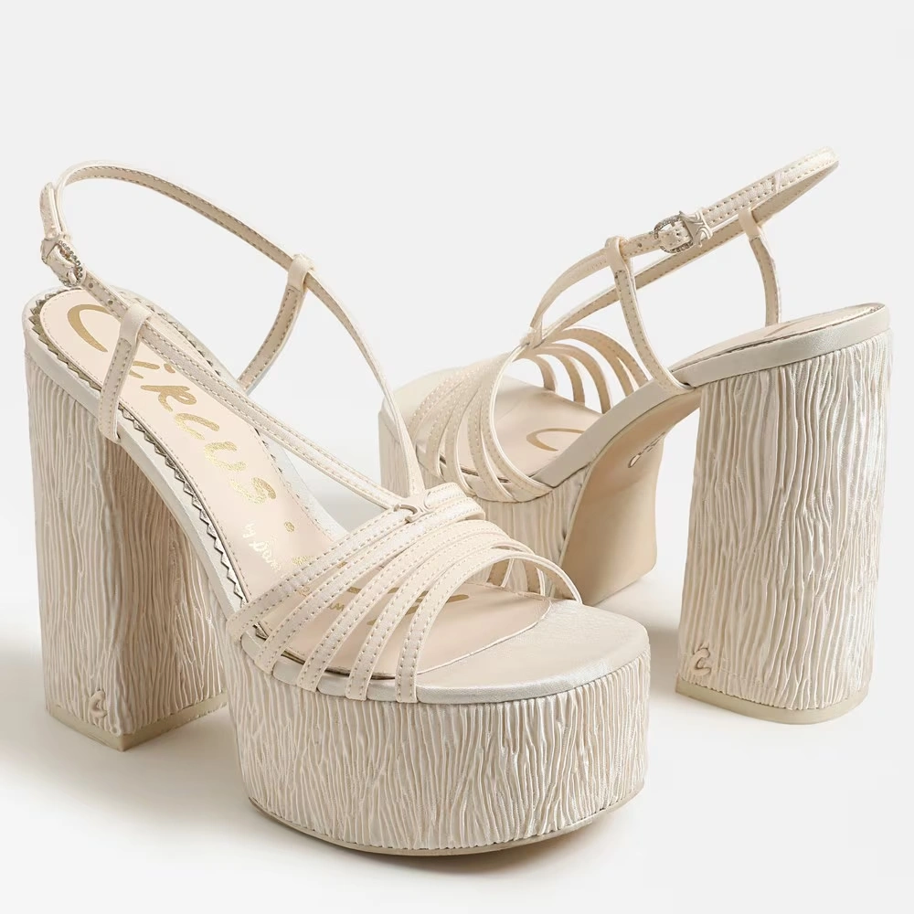 Siena Platform Sandal Vanilla Bean Shantung Fabric 7 Siena Platform Sandal Vanilla Bean Shantung Fabric