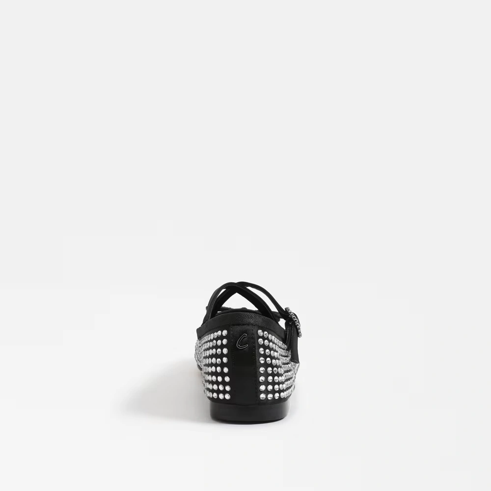 Zuri Jewel Strap Ballet Flat Black 5 Zuri Jewel Strap Ballet Flat Black