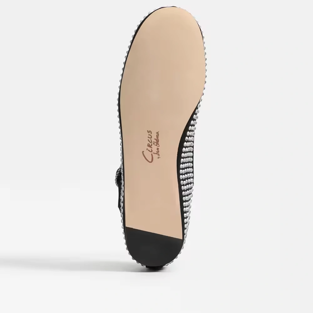 Zuri Jewel Strap Ballet Flat Black 6 Zuri Jewel Strap Ballet Flat Black