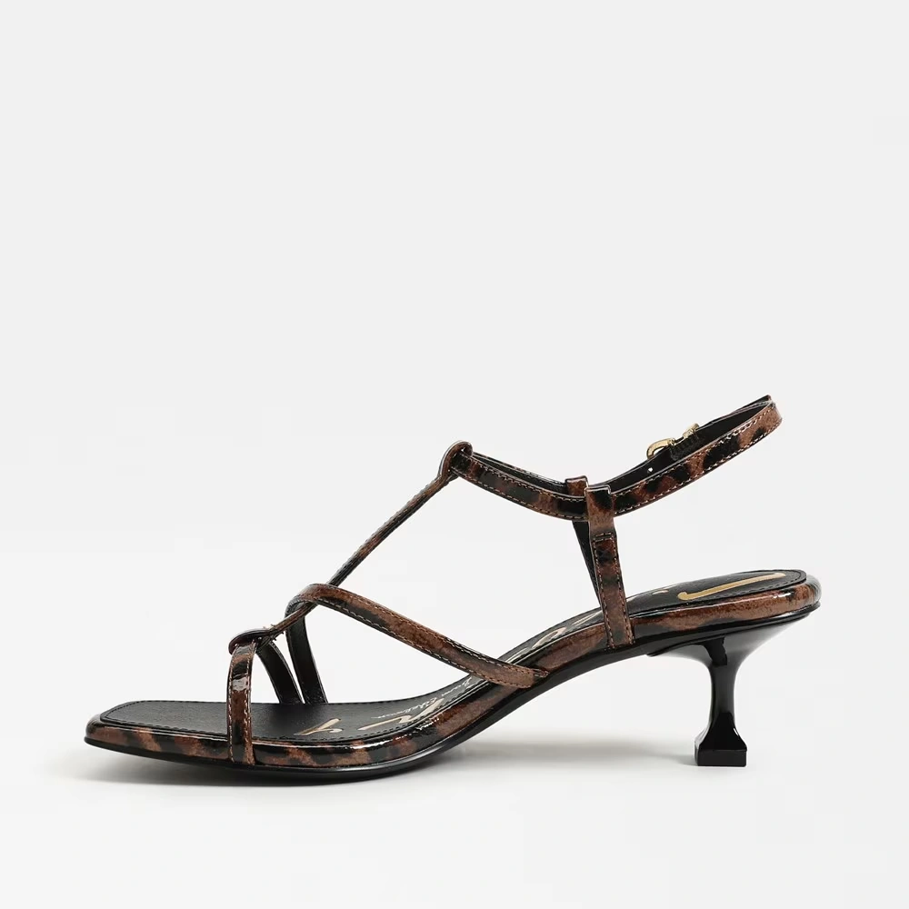 Jaida Kitten Heel Sandal Leopard Print Faux Leather 4 Jaida Kitten Heel Sandal Leopard Print Faux Leather