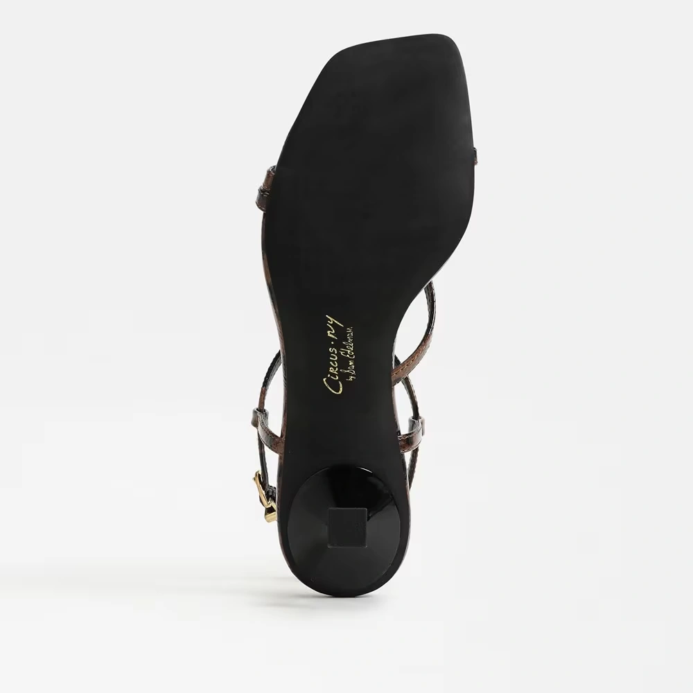 Jaida Kitten Heel Sandal Leopard Print Faux Leather 6 Jaida Kitten Heel Sandal Leopard Print Faux Leather