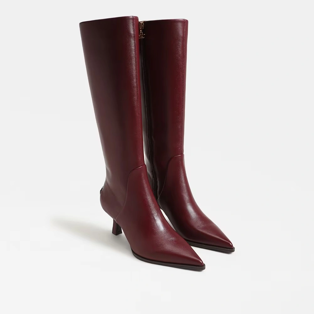 Yulia Wide Calf Knee High Boot Chianti Leather