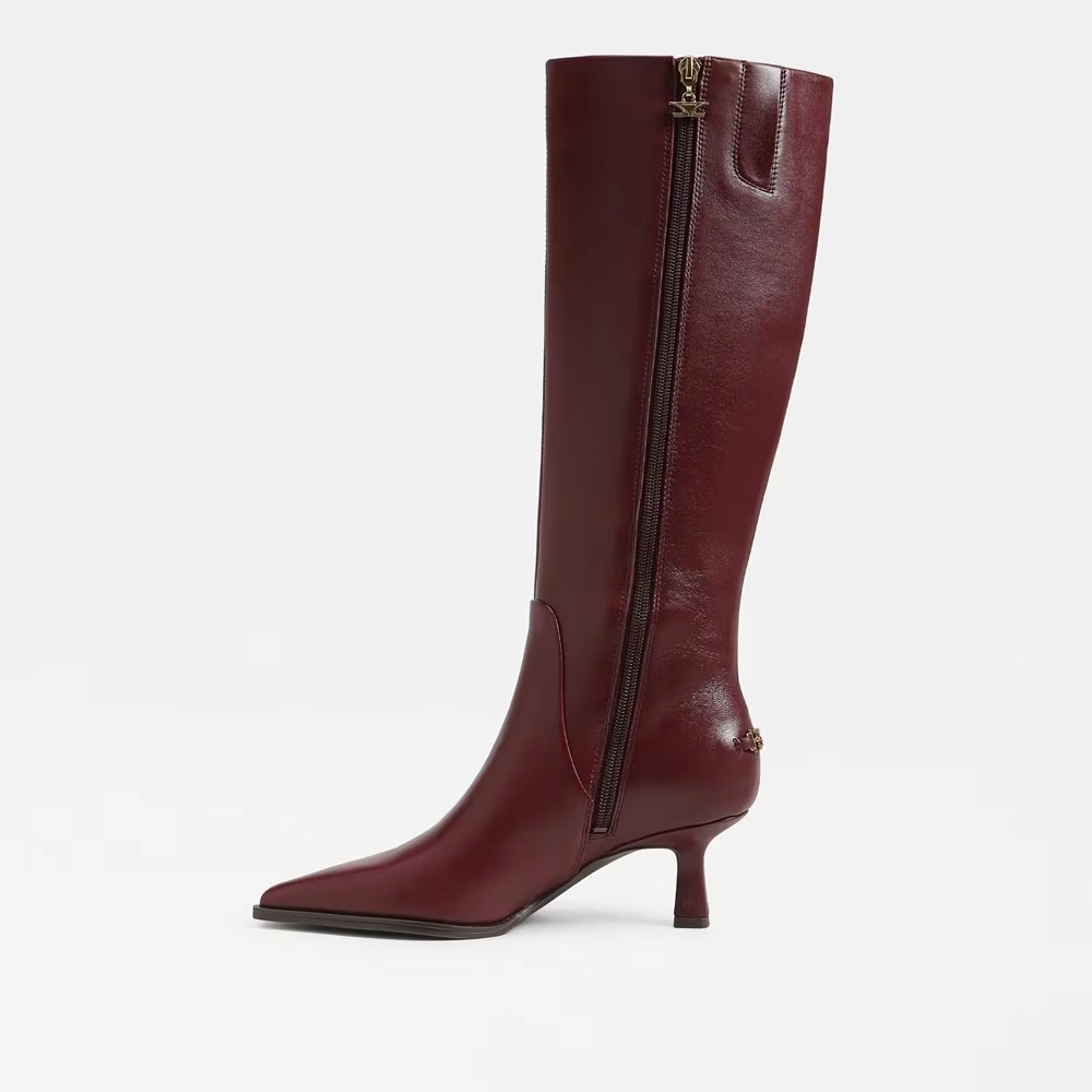 Yulia Wide Calf Knee High Boot Chianti Leather 4 Yulia Wide Calf Knee High Boot Chianti Leather