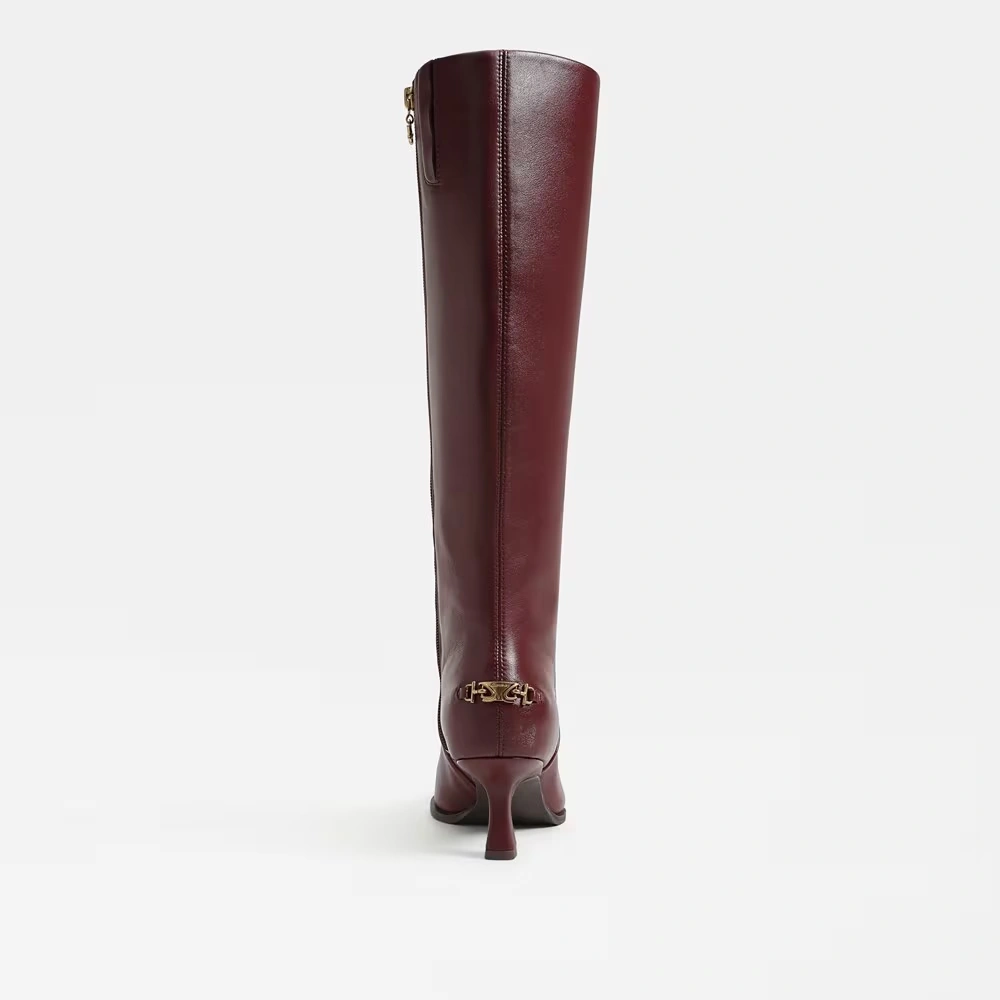 Yulia Wide Calf Knee High Boot Chianti Leather 5 Yulia Wide Calf Knee High Boot Chianti Leather