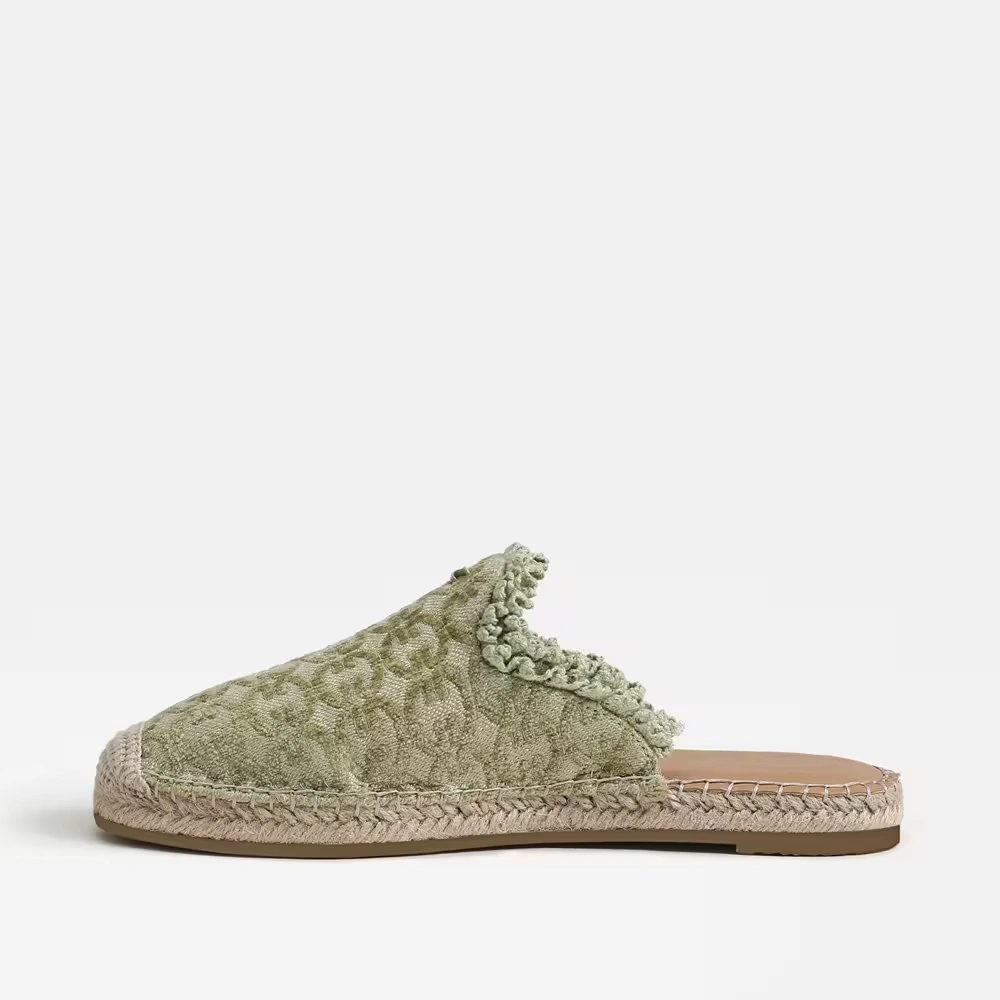 Mallory Espadrille Mule Green Fern Canvas 4 Mallory Espadrille Mule Green Fern Canvas