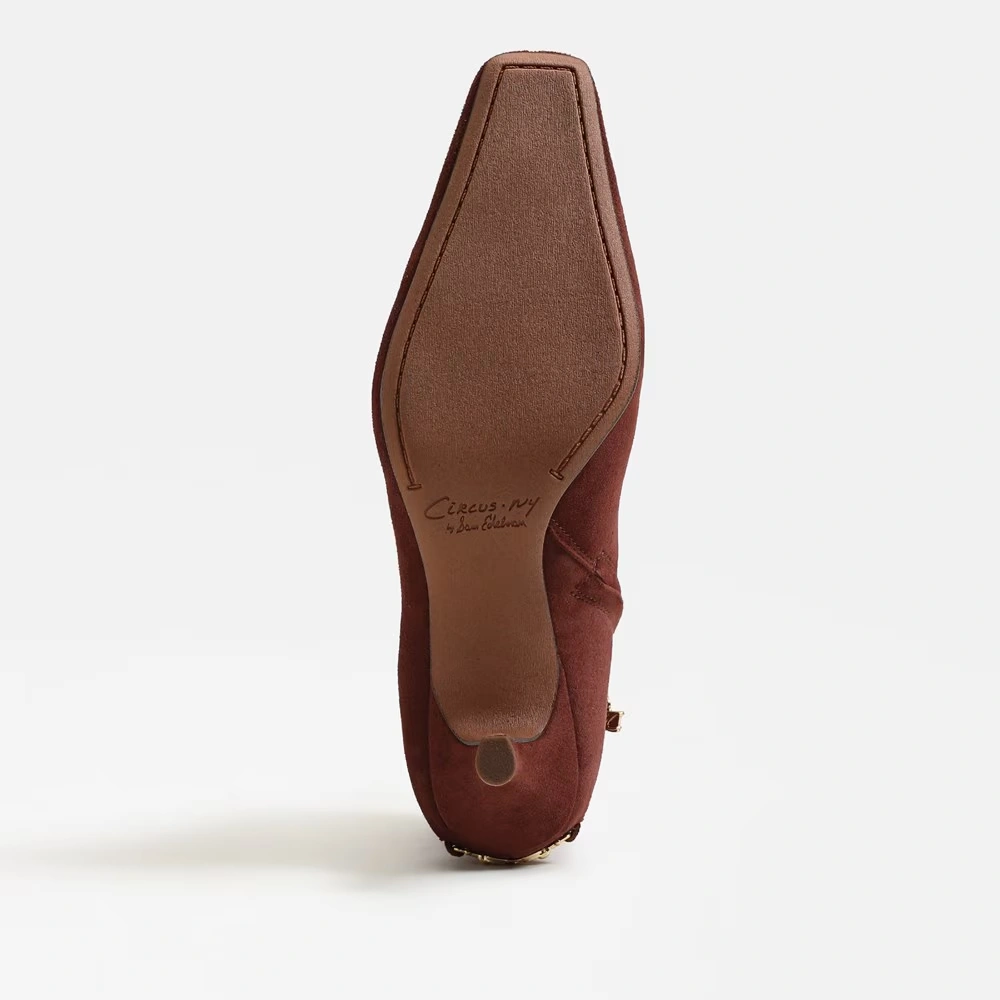 Laura Kitten Heel Bootie Deep Pecan Suede 6 Laura Kitten Heel Bootie Deep Pecan Suede