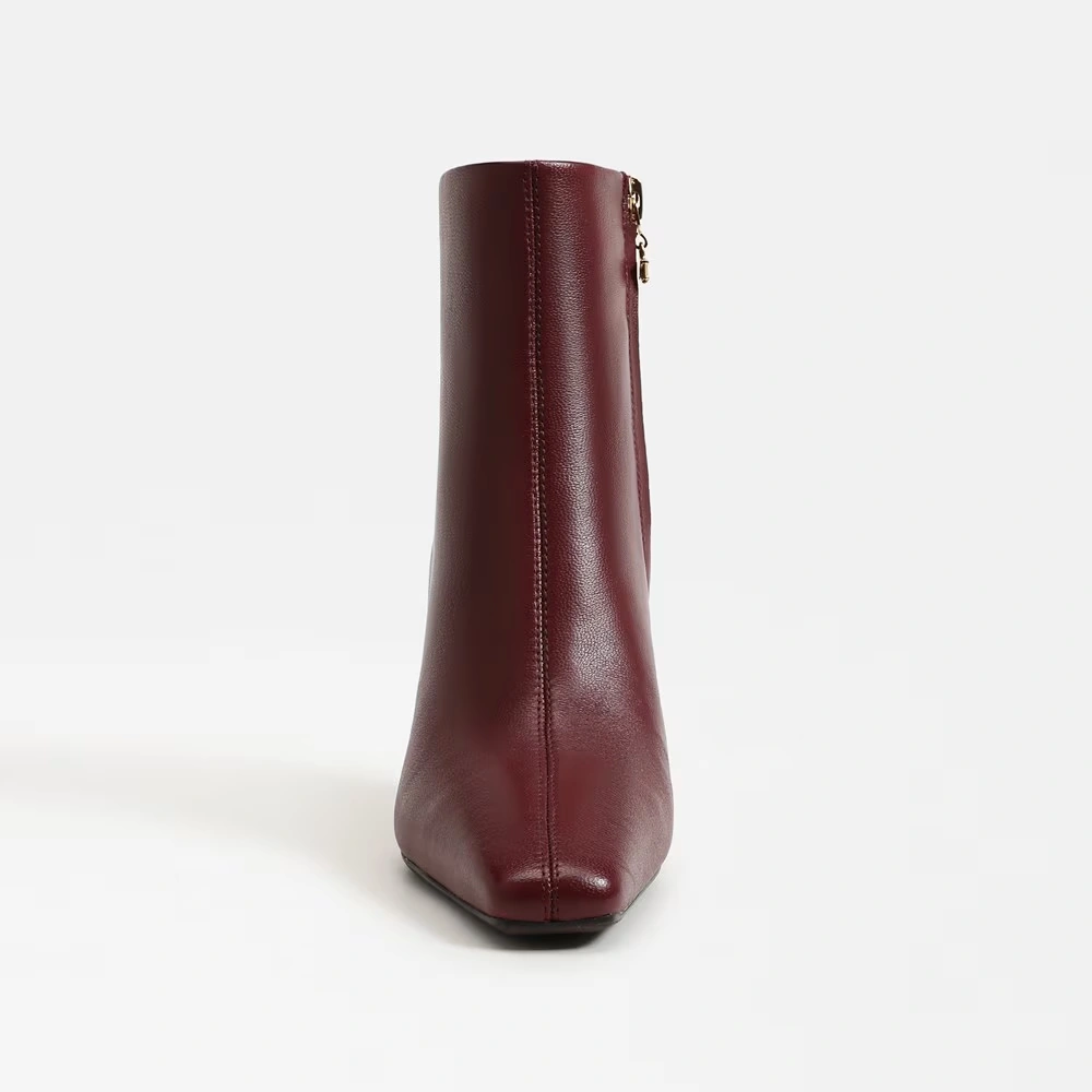 Laura Kitten Heel Bootie Chianti Leather