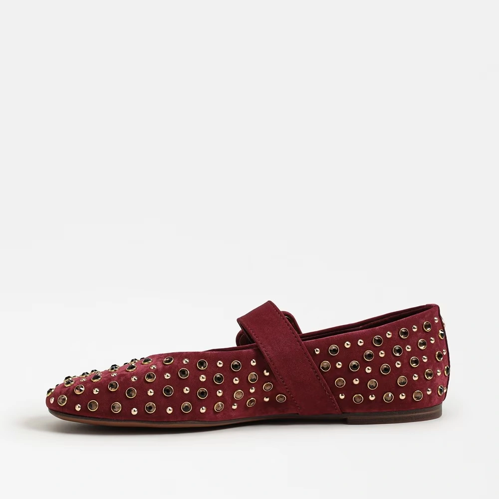 Blaire Mary Jane Flat Chianti Satin 4 Blaire Mary Jane Flat Chianti Satin