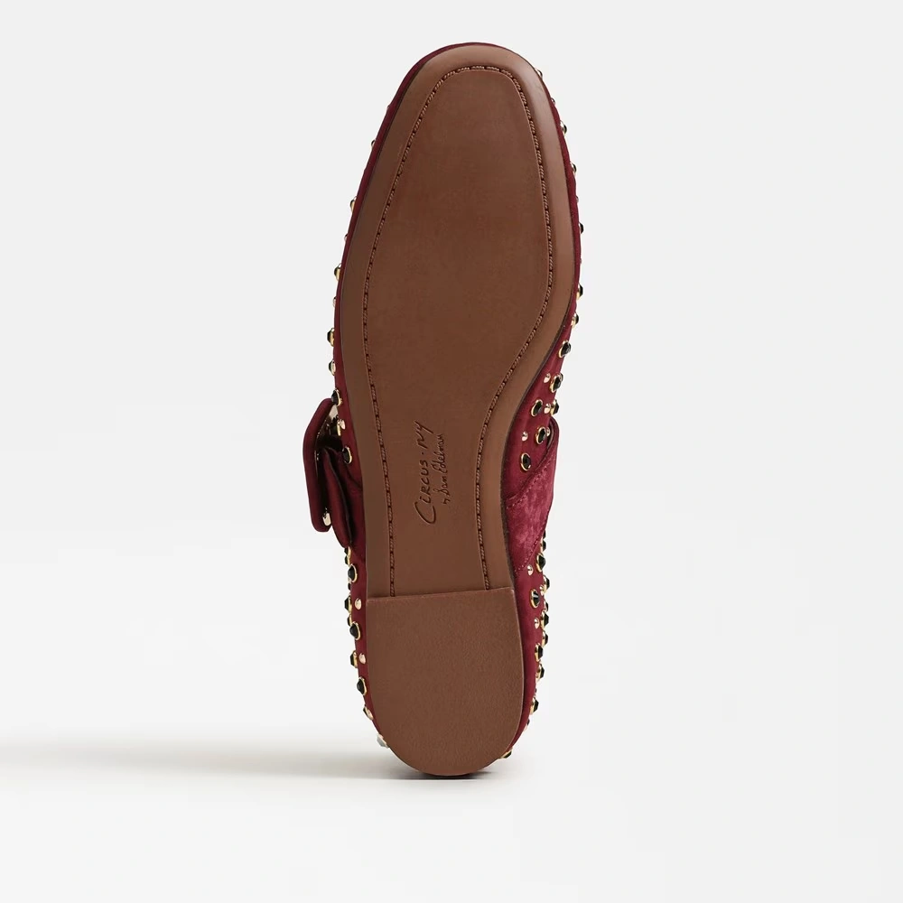 Blaire Mary Jane Flat Chianti Satin 6 Blaire Mary Jane Flat Chianti Satin