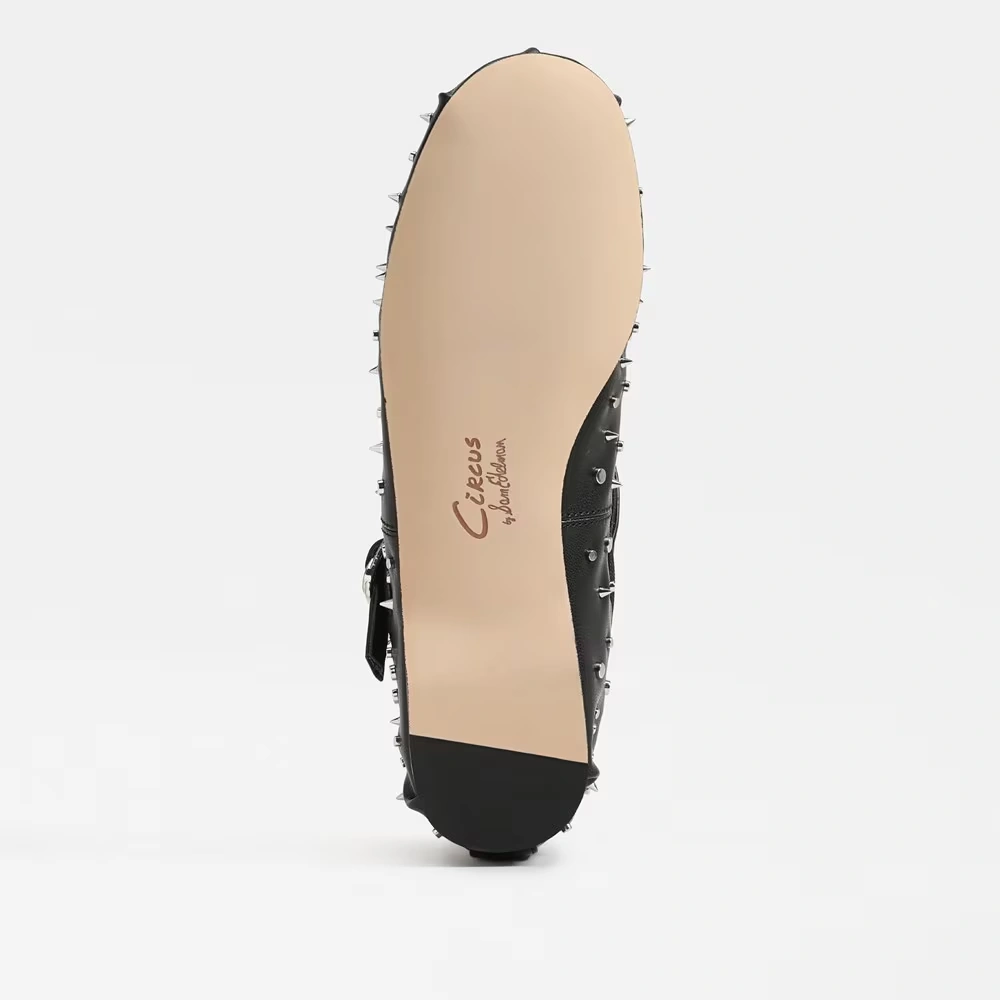 Zuri Stud Strap Ballet Flat Black Stud 6 Zuri Stud Strap Ballet Flat Black Stud