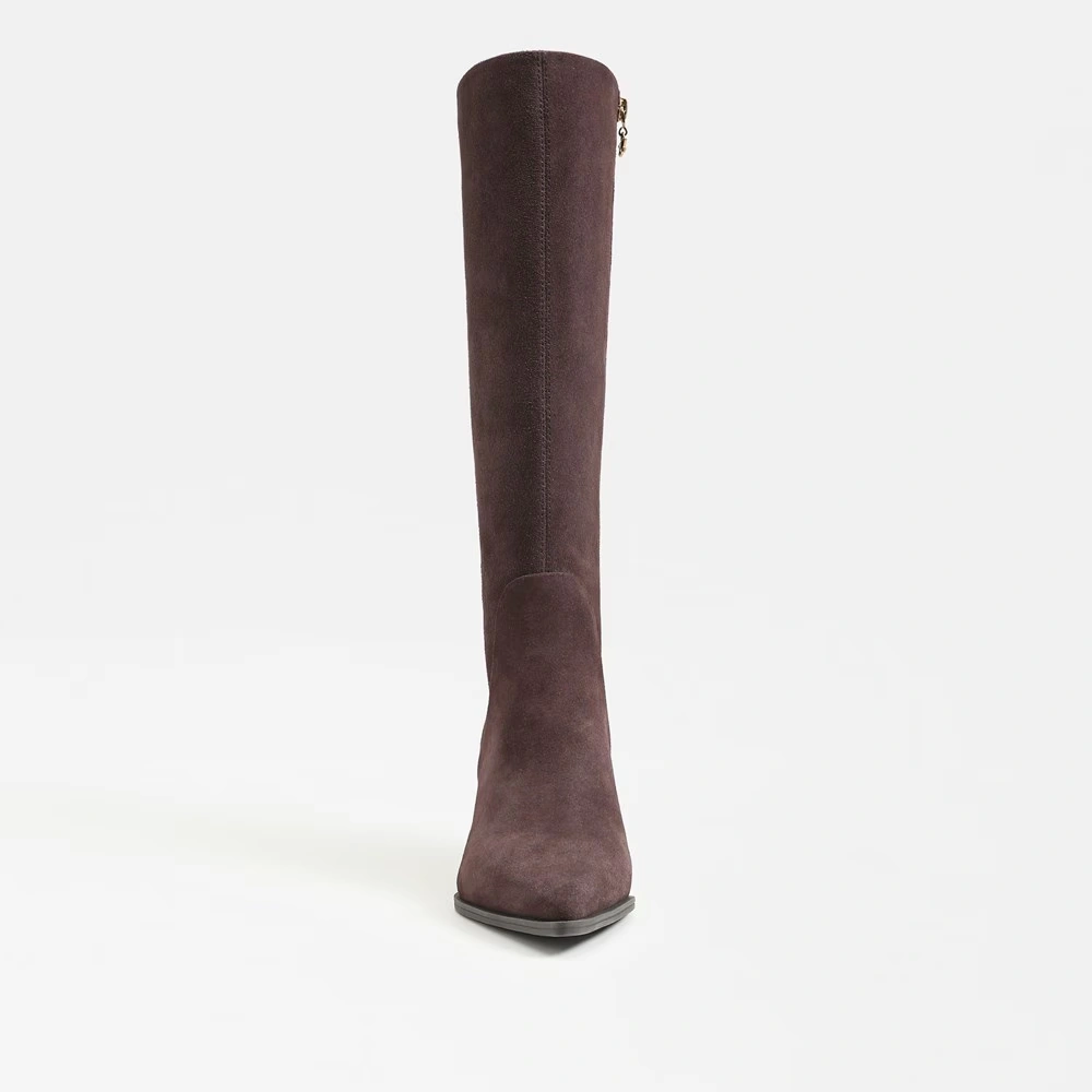 Yulia Wide Calf Knee High Boot Dark Chocolate Suede