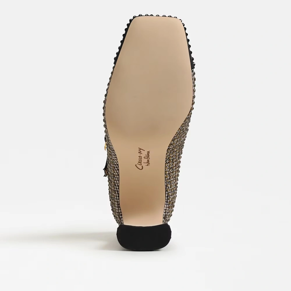 Elora Glitz Block Heel Mary Jane Black Natural Multi 6 Elora Glitz Block Heel Mary Jane Black Natural Multi