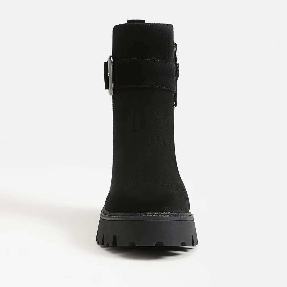 Primm Short Boot Black Leather/Faux Leather 3 Primm Short Boot Black Leather/Faux Leather