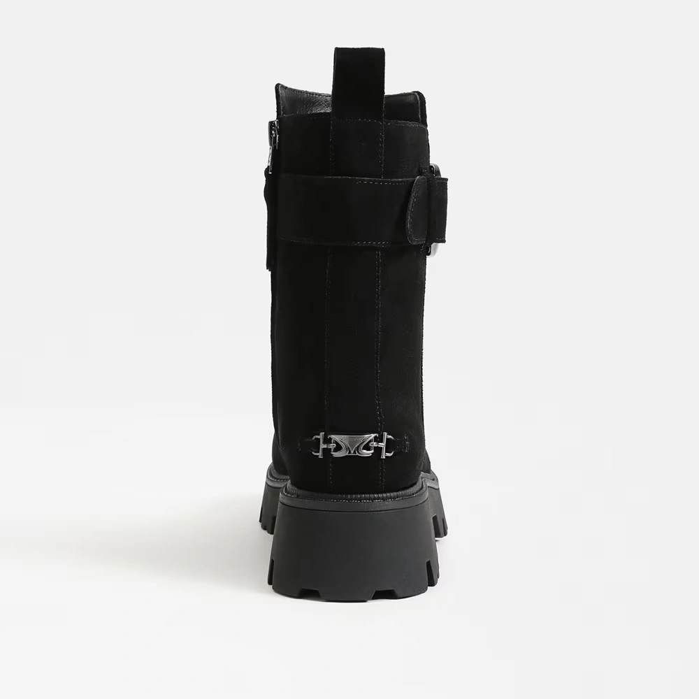 Primm Short Boot Black Leather/Faux Leather 5 Primm Short Boot Black Leather/Faux Leather