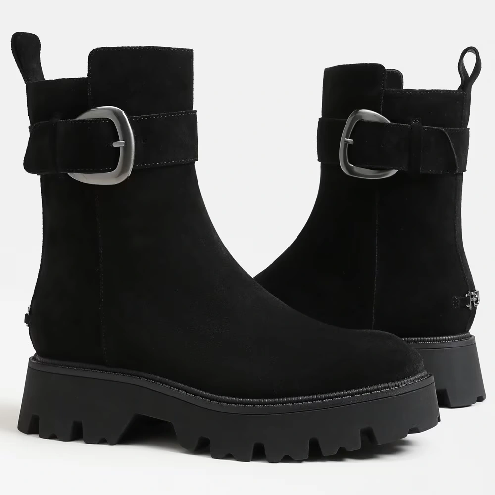 Primm Short Boot Black Leather/Faux Leather 7 Primm Short Boot Black Leather/Faux Leather