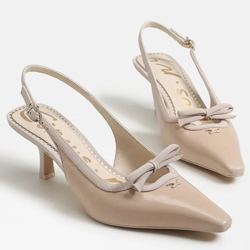 Cassidy Slingback Kitten Heel Vanilla Bean Patent Leather 7 Cassidy Slingback Kitten Heel Vanilla Bean Patent Leather