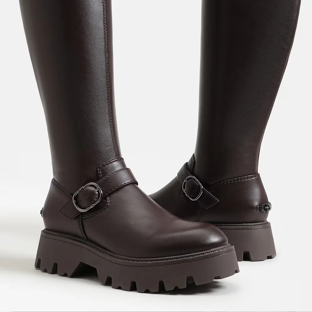 Pace Over the Knee Boot Dark Chocolate Faux Leather 7 Pace Over the Knee Boot Dark Chocolate Faux Leather