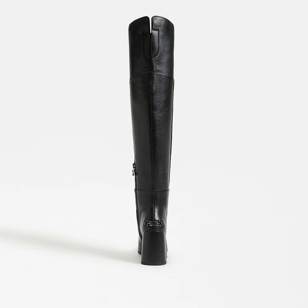 Brigid Wide Calf Over The Knee Boot Black Leather 5 Brigid Wide Calf Over The Knee Boot Black Leather