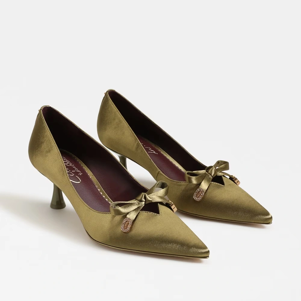 Fleur Kitten Heel Dark Cactus