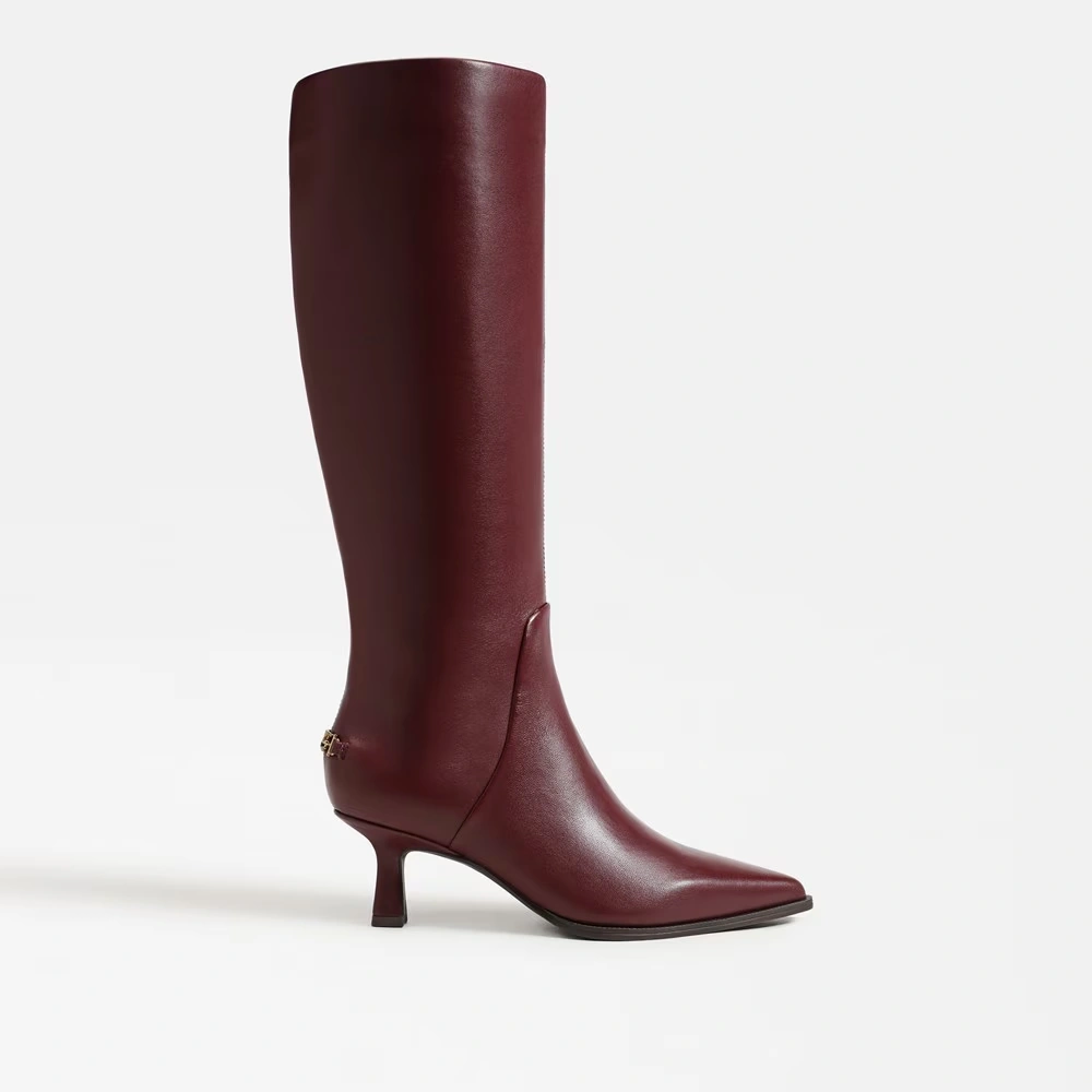 Yulia Knee High Boot Chianti Leather