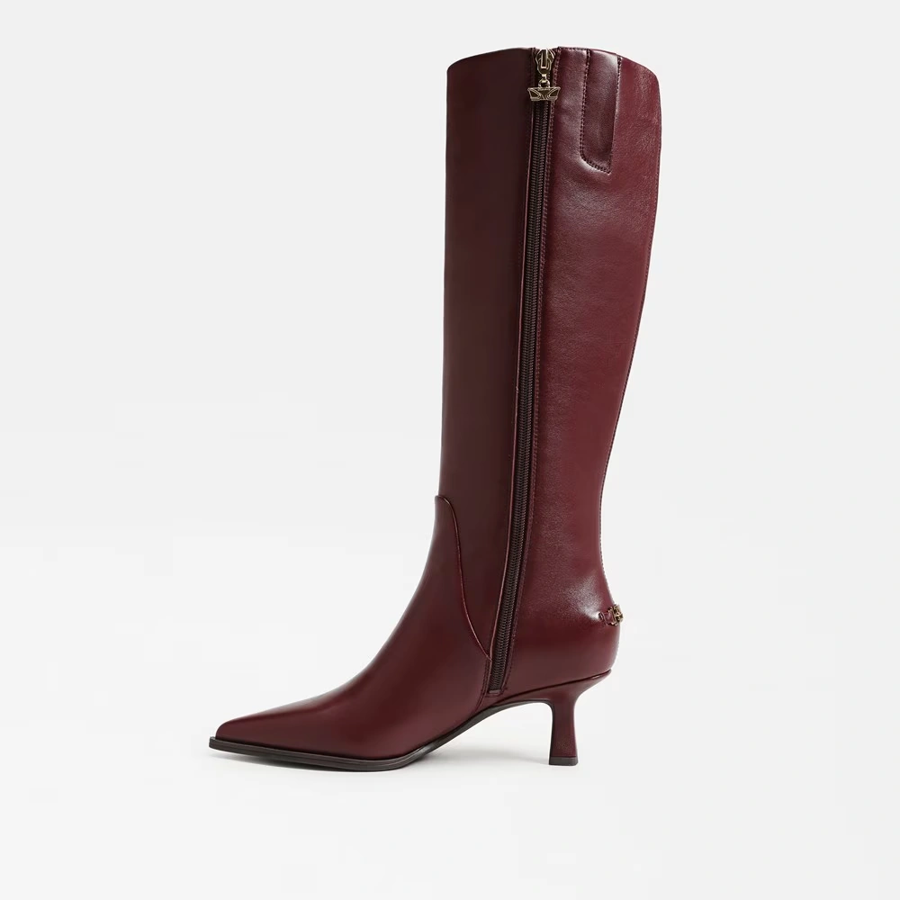 Yulia Knee High Boot Chianti Leather