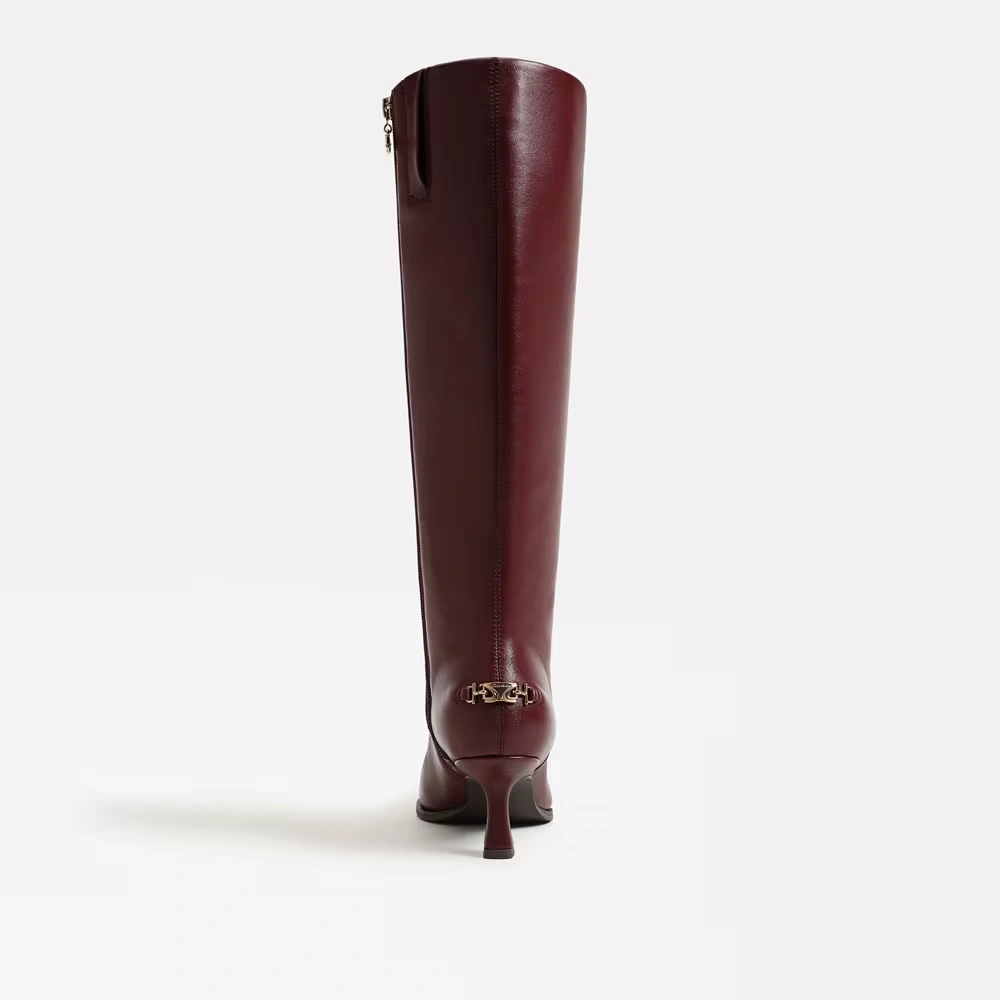 Yulia Knee High Boot Chianti Leather