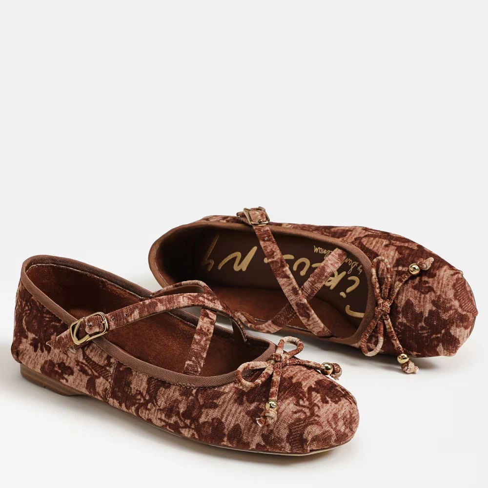 Zuri Strap Ballet Flat Rich Cognac Multi 7 Zuri Strap Ballet Flat Rich Cognac Multi