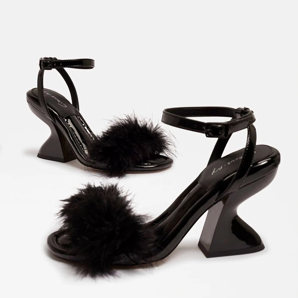 Brenna Feather Heel Black Patent 7 Brenna Feather Heel Black Patent