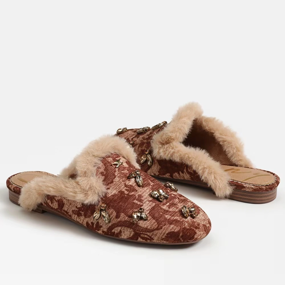 Tillie Cozy Mule Rich Cognac Multi Fabric 7 Tillie Cozy Mule Rich Cognac Multi Fabric