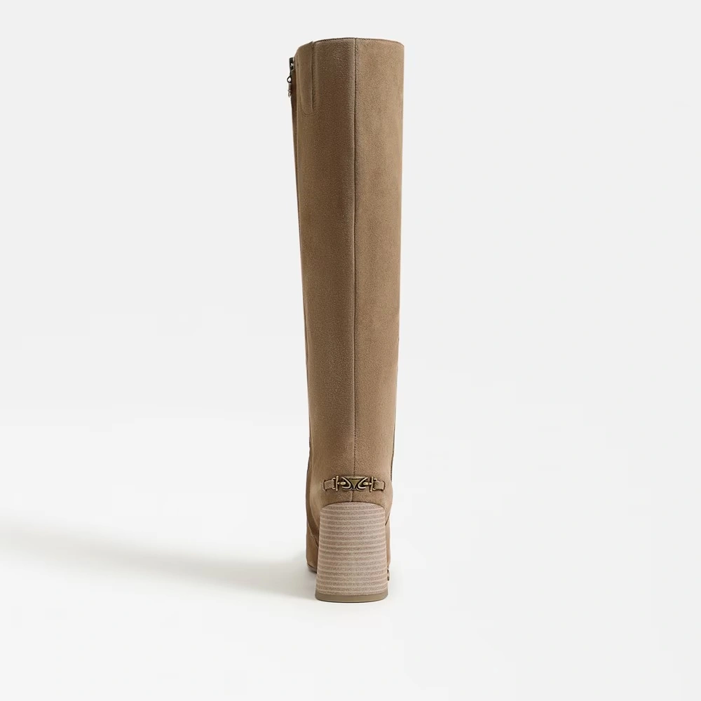 Billie Wide Calf Knee High Boot Honeyed Oak Suede 5 Billie Wide Calf Knee High Boot Honeyed Oak Suede