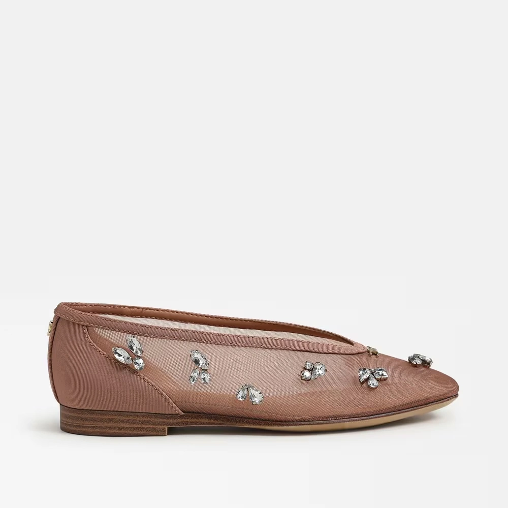 Tina Jewel Flat Cinnamon Sugar Mesh