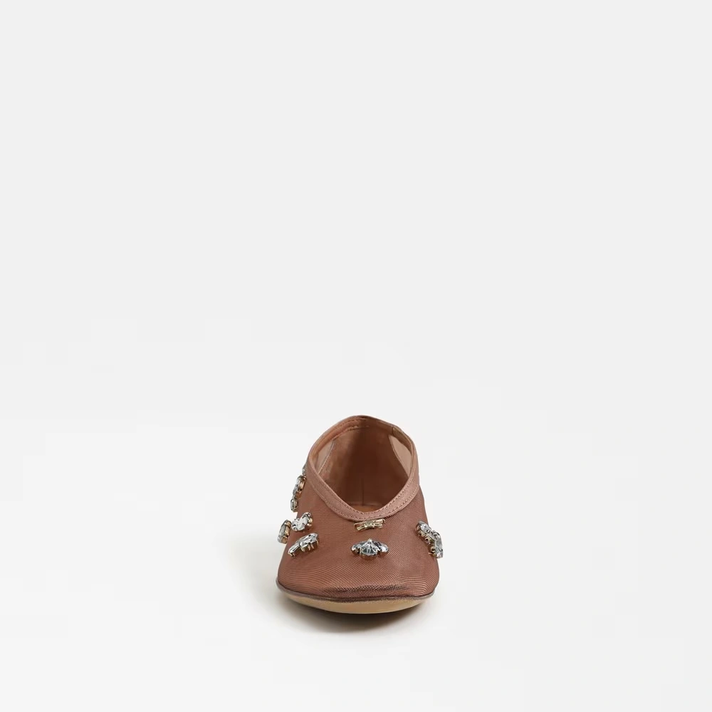 Tina Jewel Flat Cinnamon Sugar Mesh 3 Tina Jewel Flat Cinnamon Sugar Mesh