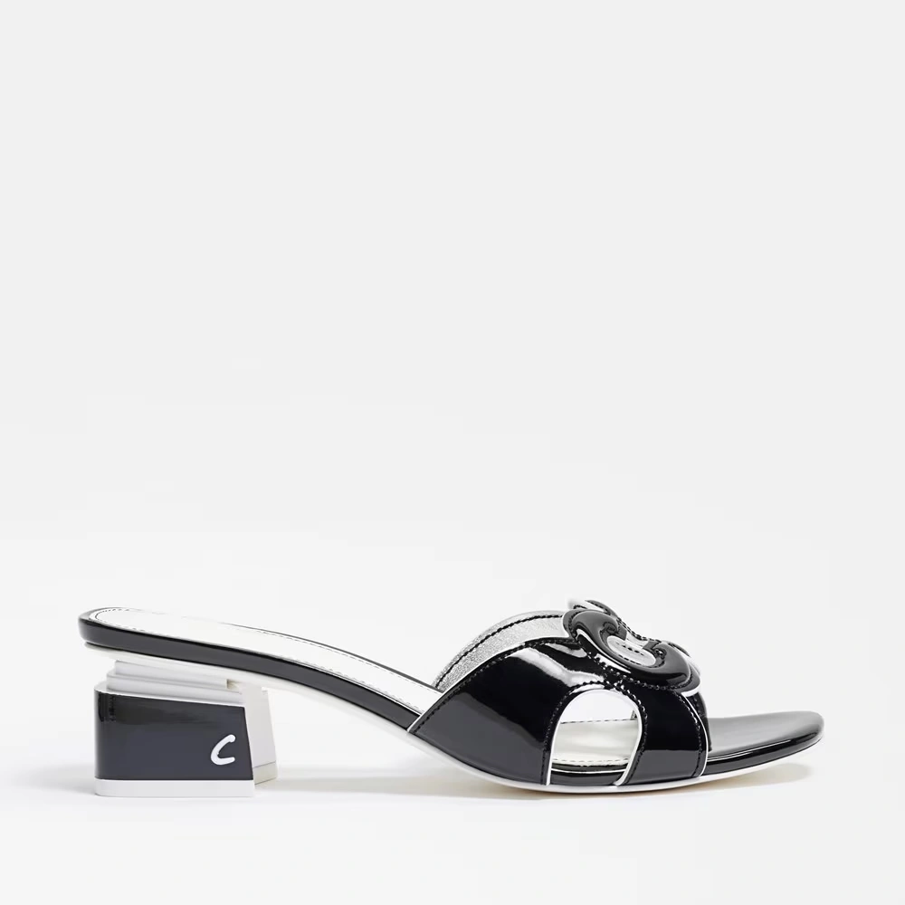 Nia Block Heel Sandal Black