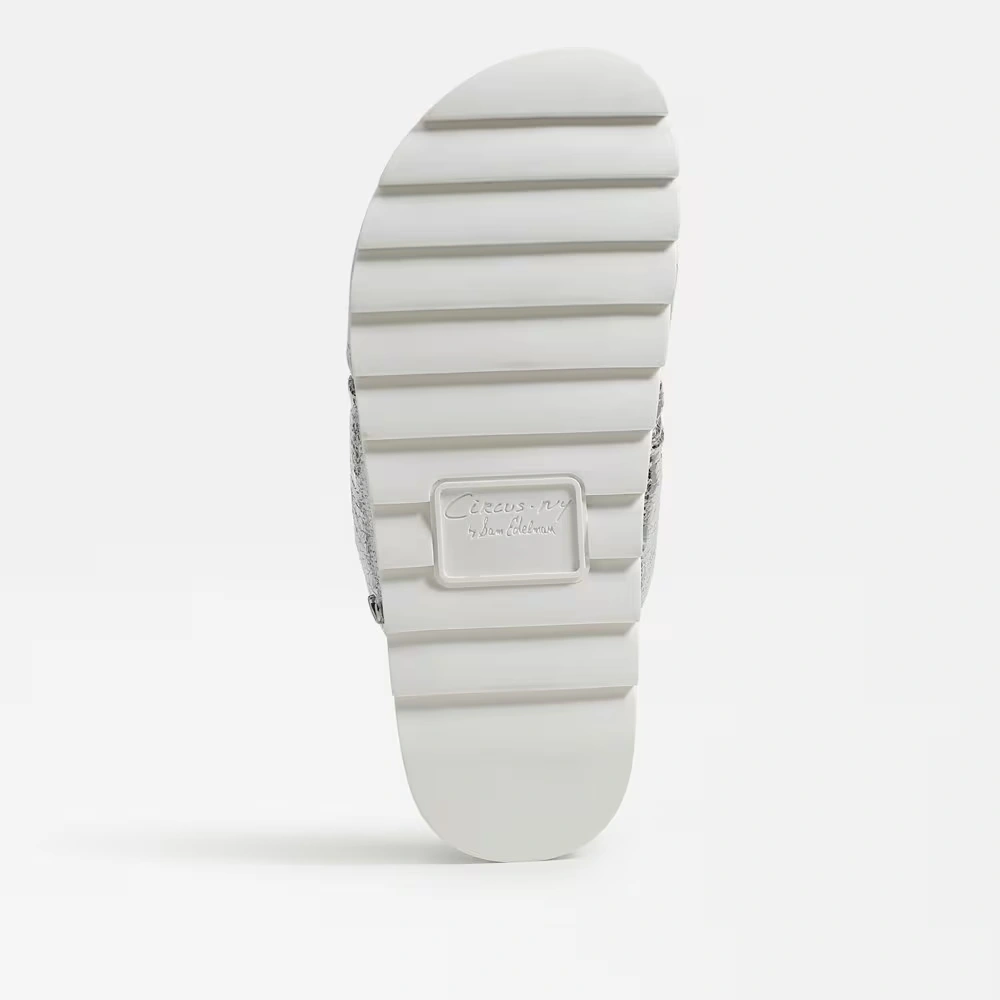 Estelle Slide Sandal Soft Silver Fabric