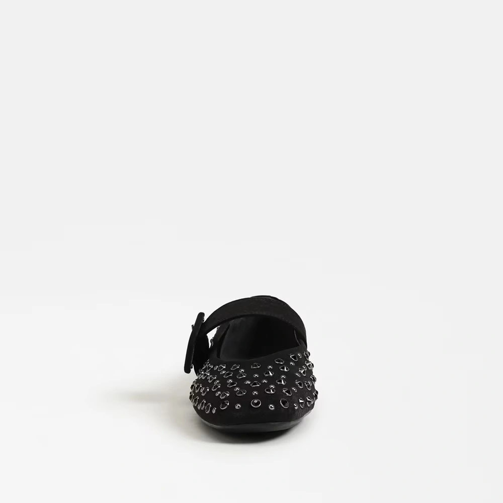 Blaire Mary Jane Flat Black Satin 3 Blaire Mary Jane Flat Black Satin