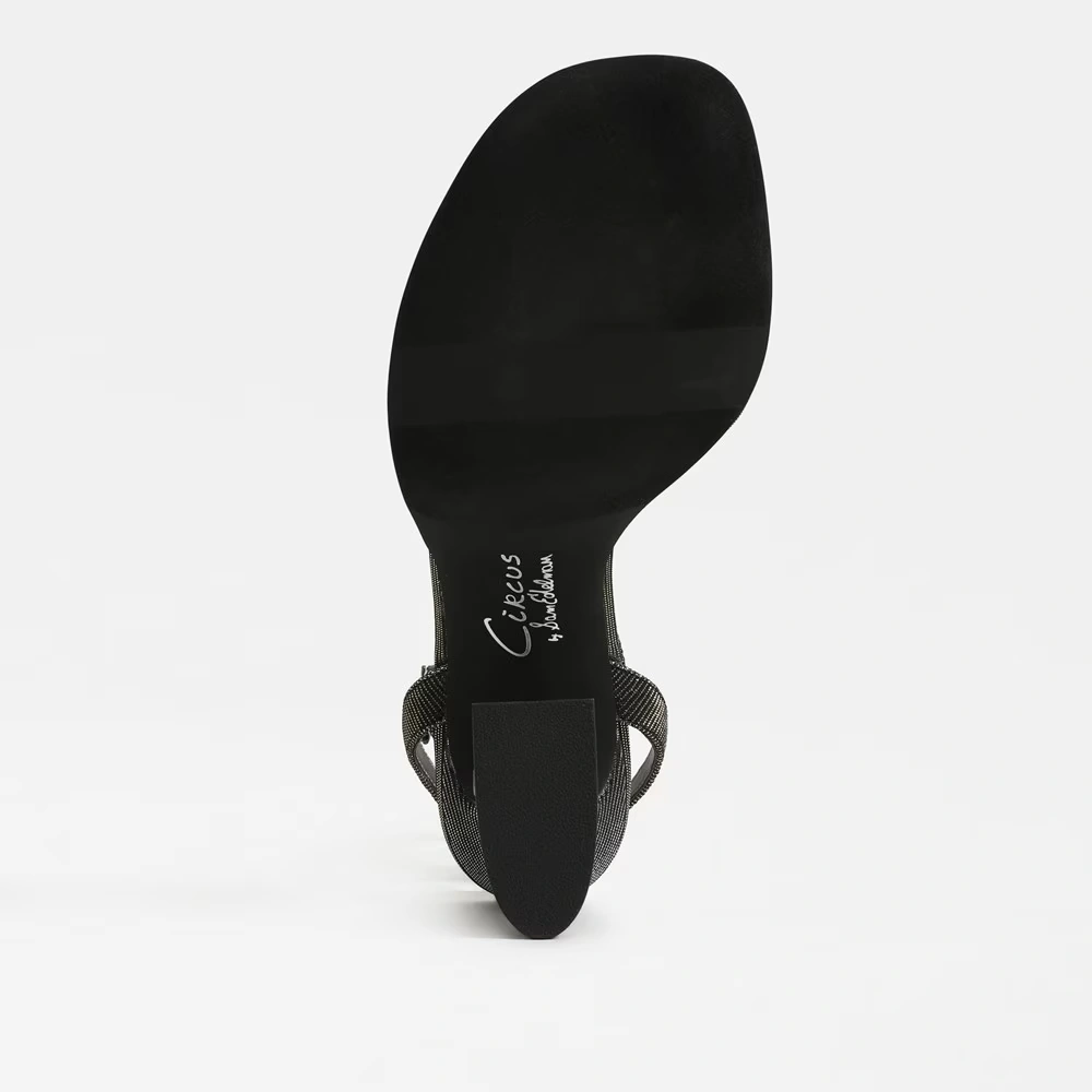 Holly Glitz Block Heel Sandal Black Metal Fabric 6 Holly Glitz Block Heel Sandal Black Metal Fabric