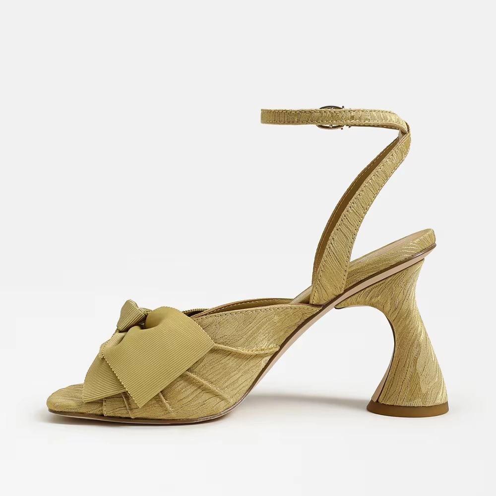 Wilma Bow Dress Sandal Golden Pear Fabric 4 Wilma Bow Dress Sandal Golden Pear Fabric