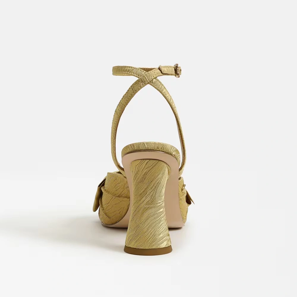 Wilma Bow Dress Sandal Golden Pear Fabric 5 Wilma Bow Dress Sandal Golden Pear Fabric