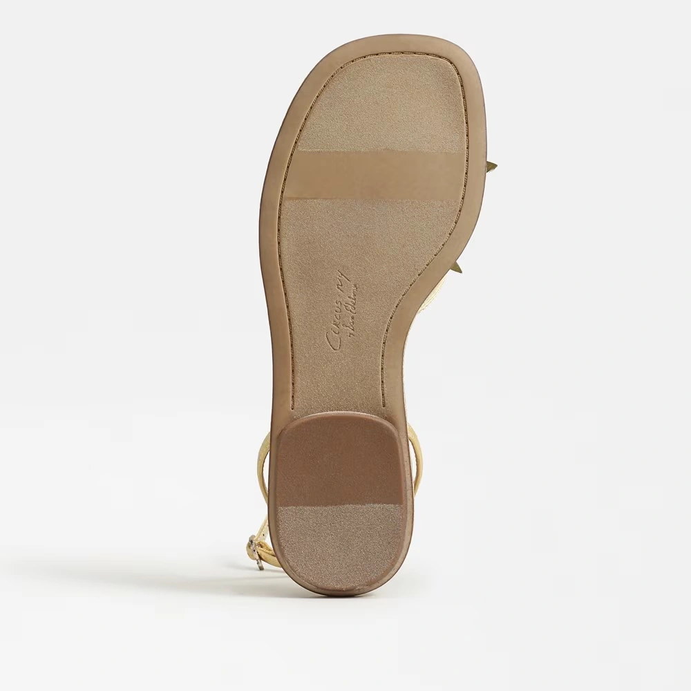 Olana Flower Strappy Sandal Dusty Yellow/Ballet Fabric 6 Olana Flower Strappy Sandal Dusty Yellow/Ballet Fabric