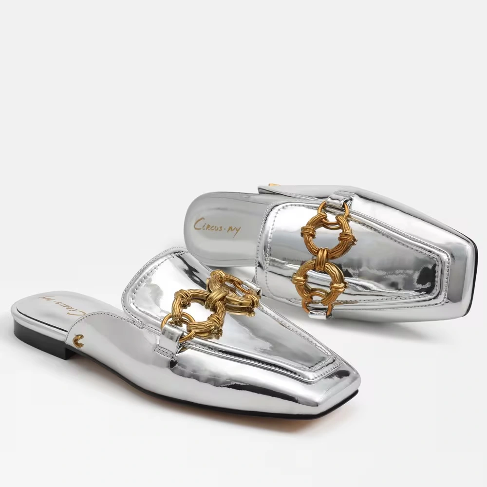 Taryn Mules Soft Silver 7 Taryn Mules Soft Silver