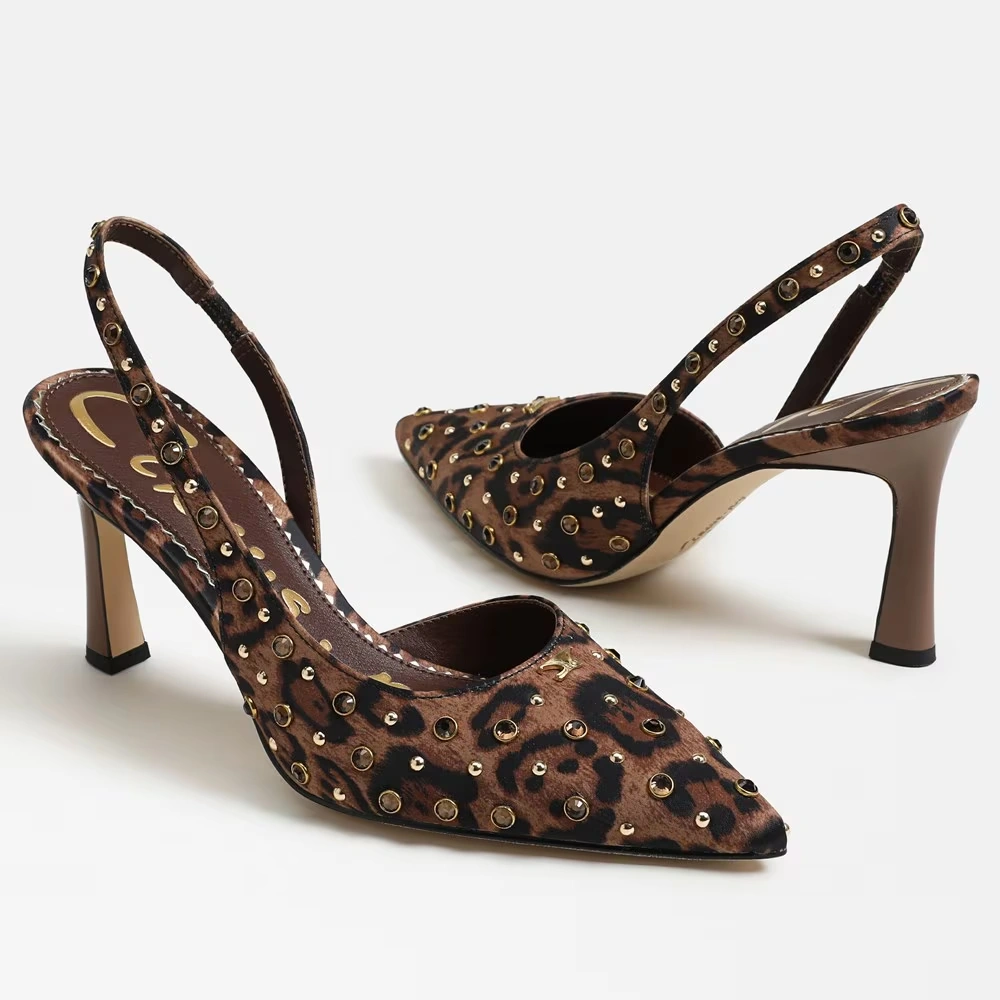 Tallie Slingback Pump Leopard Print Satin 7 Tallie Slingback Pump Leopard Print Satin