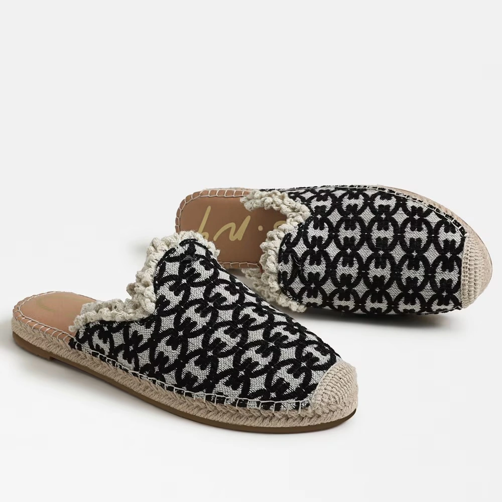 Mallory Espadrille Mule Black Natural Canvas 7 Mallory Espadrille Mule Black Natural Canvas