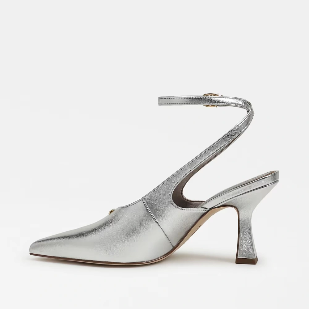 Tara Slingback Heel Soft Silver Metallic
