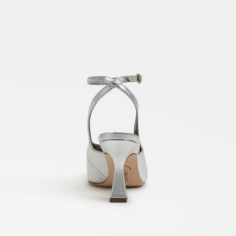 Tara Slingback Heel Soft Silver Metallic